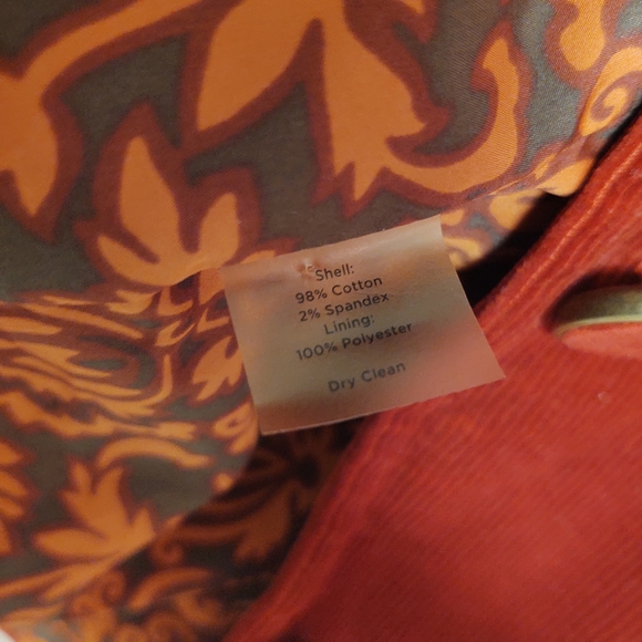 Talbots bright red corduroy button down blazer jacket - Picture 7 of 7
